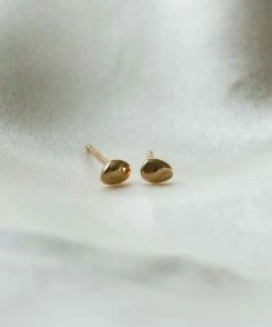 Astridandmiyu Molten Small Stud Earrings In Gold 9 Astridandmiyu Molten Small Stud Earrings In Gold