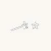 Astrid & Miyu Sale Mystic Star Crystal Stud Earrings In Silver