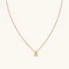 Astrid & Miyu Best Sellers A Initial Pendant Necklace In Gold With A
