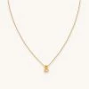 Astrid & Miyu B Initial Pendant Necklace In Gold With B