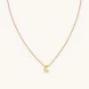 Astrid & Miyu C Initial Pendant Necklace In Gold With C Pendant Necklaces