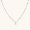 Astrid & Miyu E Initial Pendant Necklace In Gold With E Pendant Necklaces