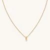Astrid & Miyu Pendant Necklaces I Initial Pendant Necklace In Gold With I
