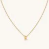 Astrid & Miyu K Initial Pendant Necklace In Gold With K 1 Astrid & Miyu K Initial Pendant Necklace In Gold With K