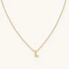 Astrid & Miyu L Initial Pendant Necklace In Gold With L Pendant Necklaces 2 Astrid & Miyu L Initial Pendant Necklace In Gold With L Pendant Necklaces