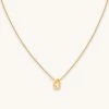 Astrid & Miyu O Initial Pendant Necklace In Gold With O