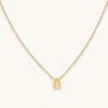 Astrid & Miyu Q Initial Pendant Necklace In Gold With Q Pendant Necklaces