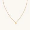 Astrid & Miyu S Initial Pendant Necklace In Gold With S
