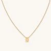 Astrid & Miyu U Initial Pendant Necklace In Gold With U 2 Astrid & Miyu U Initial Pendant Necklace In Gold With U