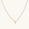 Astrid & Miyu X Initial Pendant Necklace In Gold With X