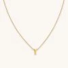 Astrid & Miyu Pendant Necklaces Y Initial Pendant Necklace In Gold With Y