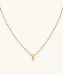 Astrid & Miyu Pendant Necklaces Y Initial Pendant Necklace In Gold With Y