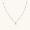 Astrid & Miyu Necklaces A Initial Pendant Necklace In Rose Gold With A 2 Astrid & Miyu Necklaces A Initial Pendant Necklace In Rose Gold With A