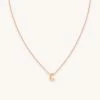 Astrid & Miyu Pendant Necklaces C Initial Pendant Necklace In Rose Gold With C 1 Astrid & Miyu Pendant Necklaces C Initial Pendant Necklace In Rose Gold With C