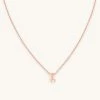Astrid & Miyu Pendant Necklaces E Initial Pendant Necklace In Rose Gold With E 1 Astrid & Miyu Pendant Necklaces E Initial Pendant Necklace In Rose Gold With E