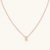 Astrid & Miyu K Initial Pendant Necklace In Rose Gold With K 1 Astrid & Miyu K Initial Pendant Necklace In Rose Gold With K