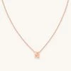 Astrid & Miyu N Initial Pendant Necklace In Rose Gold With N Pendant Necklaces