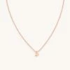 Astrid & Miyu Pendant Necklaces S Initial Pendant Necklace In Rose Gold With S 1 Astrid & Miyu Pendant Necklaces S Initial Pendant Necklace In Rose Gold With S