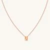 Astrid & Miyu Pendant Necklaces W Initial Pendant Necklace In Rose Gold With W 1 Astrid & Miyu Pendant Necklaces W Initial Pendant Necklace In Rose Gold With W