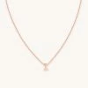 Astrid & Miyu Pendant Necklaces Z Initial Pendant Necklace In Rose Gold With Z