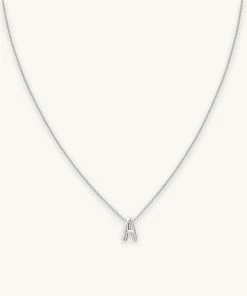 Astrid & Miyu A Initial Pendant Necklace In Silver With A
