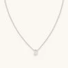 Astrid & Miyu D Initial Pendant Necklace In Silver With D