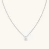 Astrid & Miyu G Initial Pendant Necklace In Silver With G