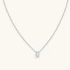 Astrid & Miyu U Initial Pendant Necklace In Silver With U