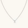 Astrid & Miyu X Initial Pendant Necklace In Silver With X Pendant Necklaces