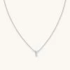 Astrid & Miyu Pendant Necklaces Y Initial Pendant Necklace In Silver With Y