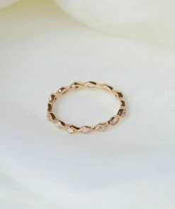 Astrid & Miyu Best Sellers Navette Crystal Band Ring In Gold