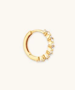 Astrid & Miyu Best Sellers Navette Hoop 11.5mm In Gold