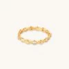 Astrid & Miyu Best Sellers Navette Crystal Band Ring In Gold