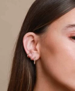 Astrid & Miyu Best Sellers Navette Hoop 11.5mm In Gold