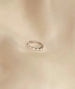 Astrid & Miyu Navette Hoop 11.5mm In Silver 10 Astrid & Miyu Navette Hoop 11.5mm In Silver