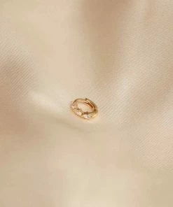 Astrid & Miyu Best Sellers Navette Hoop 6.5mm In Gold 10 Astrid & Miyu Best Sellers Navette Hoop 6.5mm In Gold