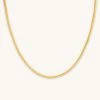 Astrid & Miyu Oval Snake Chain Necklace In Gold Necklaces 2 Astrid & Miyu Oval Snake Chain Necklace In Gold Necklaces