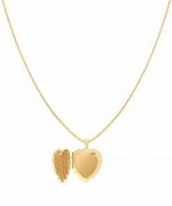 Astrid & Miyu Wreath Locket Pendant Necklace In Gold Sale