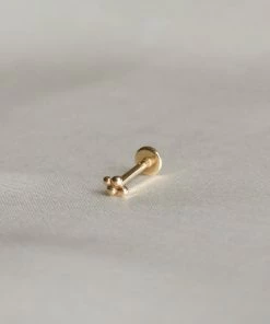 Astrid & Miyu Solid Gold Beaded Piercing Stud