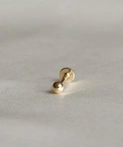 Astrid & Miyu Solid Gold Large Ball Piercing Stud Earrings