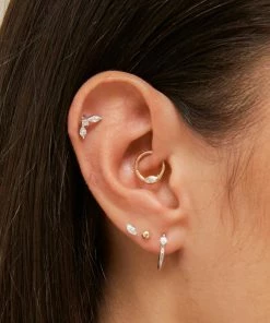 Astrid & Miyu Solid Gold Large Ball Piercing Stud Earrings