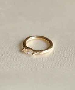 Astrid & Miyu Solid Gold Marquise Piercing Hoop Earrings 9 Astrid & Miyu Solid Gold Marquise Piercing Hoop Earrings