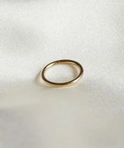Astrid & Miyu Solid Gold Simple Piercing Hoop