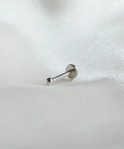 Astrid & Miyu Solid White Gold Small Ball Piercing Stud Earrings 9 Astrid & Miyu Solid White Gold Small Ball Piercing Stud Earrings