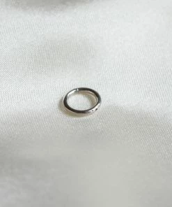 Astrid & Miyu Solid White Gold Simple Piercing Hoop