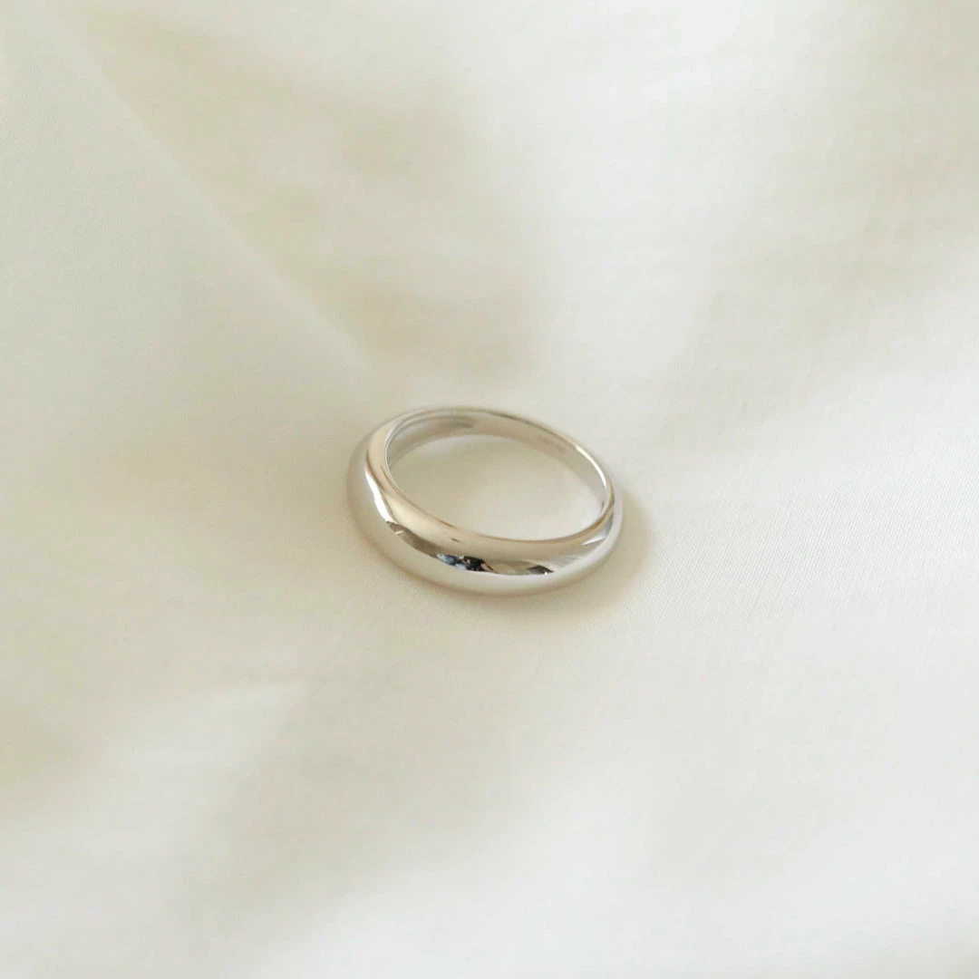 Astrid & Miyu Essential Dome Ring In Silver Rings 5 Astrid & Miyu Essential Dome Ring In Silver Rings