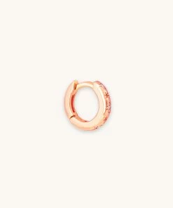Astrid & Miyu Prism Crystal Hoop 6.5mm In Rose Gold