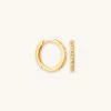 Astrid & Miyu Earrings Prism Crystal Hoops In Gold