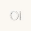 Astrid & Miyu Prism Crystal Hoops In Silver