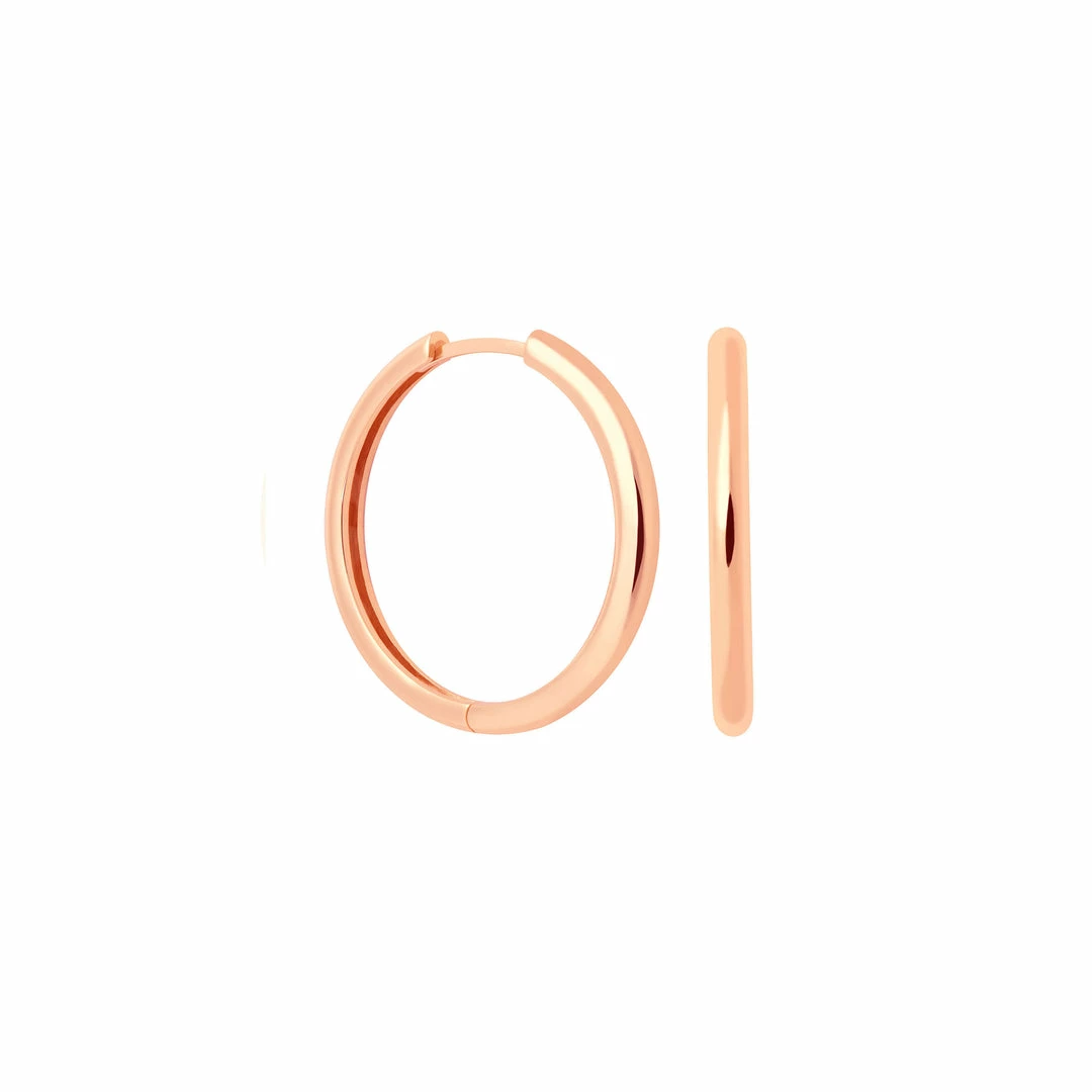 Astrid & Miyu Earrings Simple Hinge Small Hoops In Rose Gold 3 Astrid & Miyu Earrings Simple Hinge Small Hoops In Rose Gold